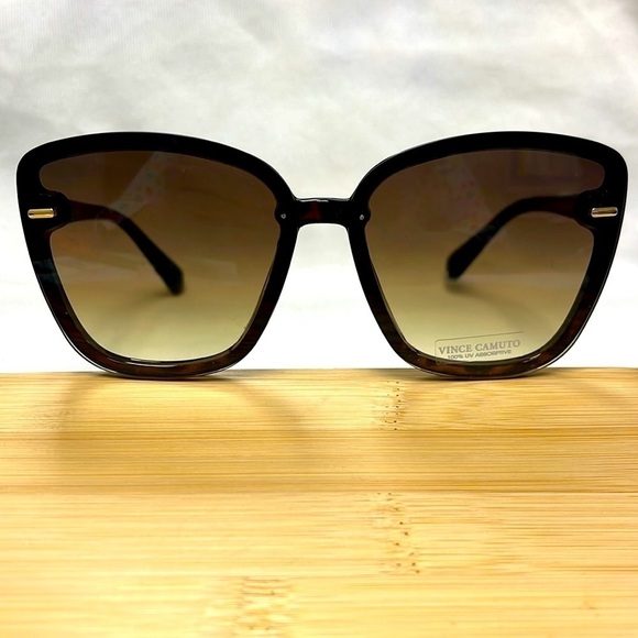 Brand New Vince Camuto Oversized Cat Eye Sunglasses Tortoise Frame Gradient Lens - Picture 1 of 15